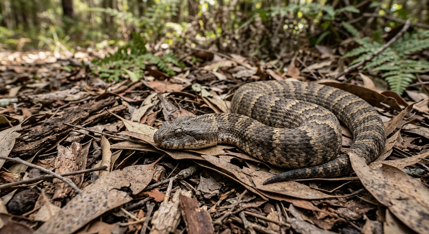 Common Death Adder (Acanthophis antarcticus) - identification photo