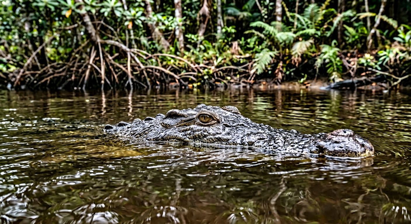 Saltwater Crocodile (Crocodylus porosus) - identification photo